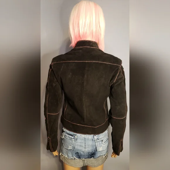 Playboy Suede Leather Jacket XS - Picture 7 of 9